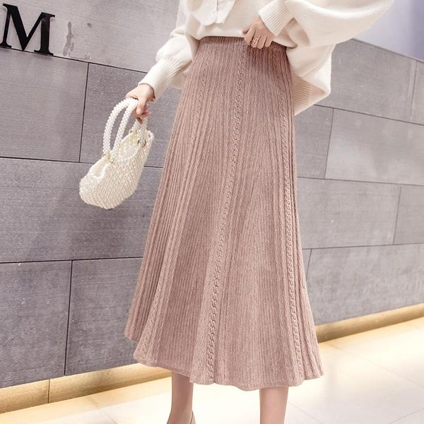 skirts 2021 autumn & winter arrival knitted skirt mid length a-line high waist slim large swing wild, Black
skirts 2021 autumn & winter arrival knitted skirt mid length a-line high waist slim large swing wild, Black