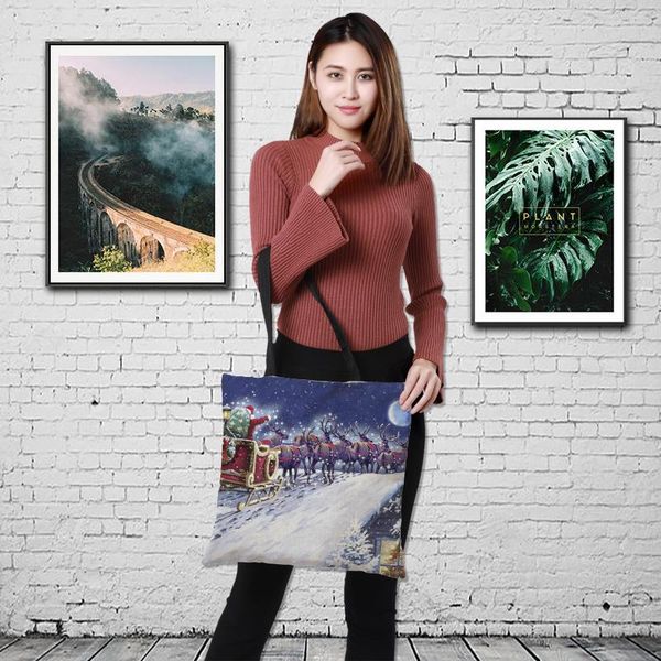 shopping bags crowdale merry christmas women bag gift large linen double-side printing shoulder 43cm*43cm
shopping bags crowdale merry christmas women bag gift large linen double-side printing shoulder 43cm*43cm