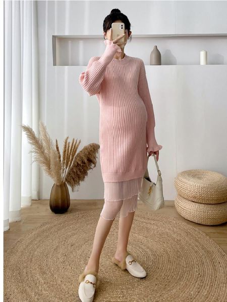 maternity dresses autumn knitted dress lace pregnant clothing mesh gown elasticity pography po shoot pregnancy, White
maternity dresses autumn knitted dress lace pregnant clothing mesh gown elasticity pography po shoot pregnancy, White