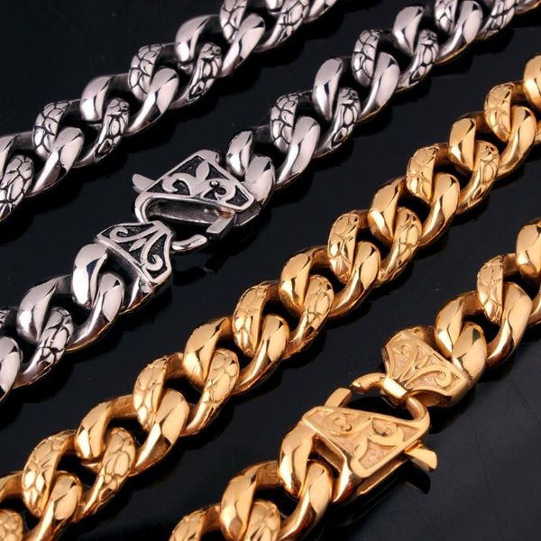 7"-40"cool huge stainless steel silver color/gold cuban curb link chain men's necklace or bracelet jewelry chains
7"-40"cool huge stainless steel silver color/gold cuban curb link chain men's necklace or bracelet jewelry chains