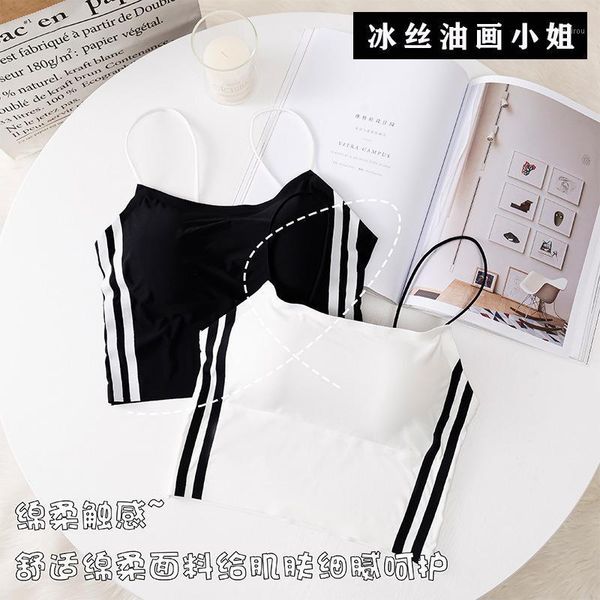 lingerie seamless sport bra push up bralette brassiere women underwear ice silk wrapped chest girl vest bustiers & corsets, Black;white
lingerie seamless sport bra push up bralette brassiere women underwear ice silk wrapped chest girl vest bustiers & corsets, Black;white