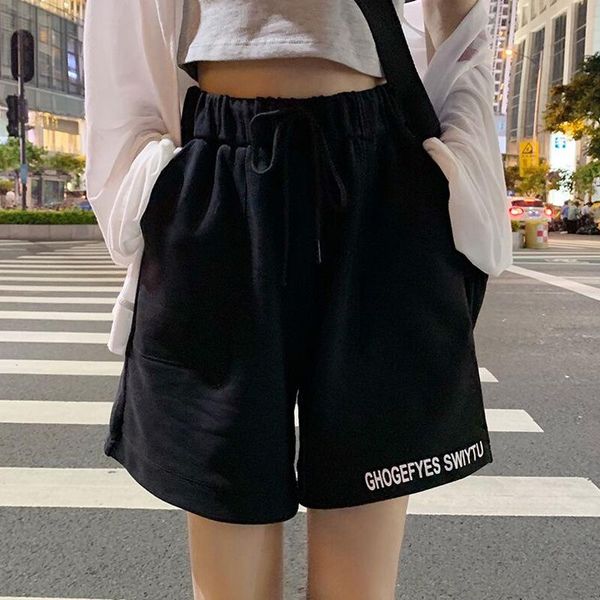 women's shorts casual sports korean fashion summer chic bf high waist elastuc drastring letter embroidery all-match street loose short, White;black
women's shorts casual sports korean fashion summer chic bf high waist elastuc drastring letter embroidery all-match street loose short, White;black