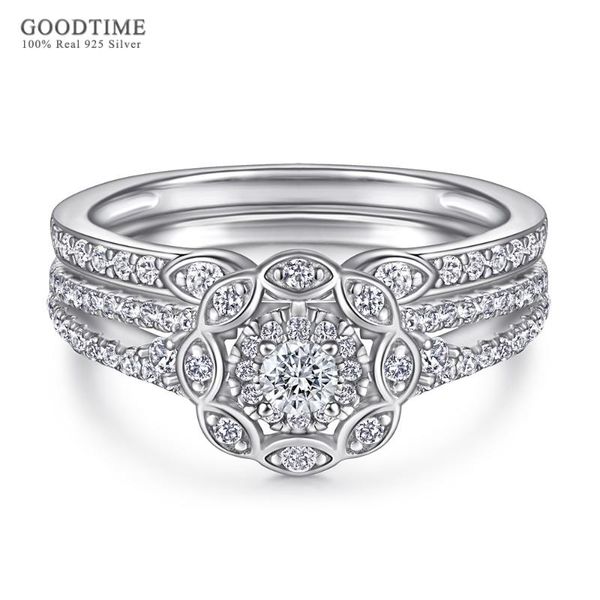cluster rings luxury women ring set pure 925 sterling silver flower zircon engagement jewelry accessories for bride wedding party, Golden;silver
cluster rings luxury women ring set pure 925 sterling silver flower zircon engagement jewelry accessories for bride wedding party, Golden;silver
