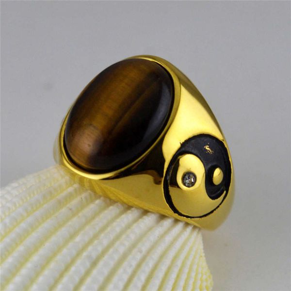 fashion personality tiger eye stone yin yang eight trigrams tai chi titanium steel ring hand jewelry str349, Black
fashion personality tiger eye stone yin yang eight trigrams tai chi titanium steel ring hand jewelry str349, Black
