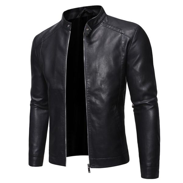 men's jackets pu leather jacket men 2021 motorcycle bomber waterproof zip up outwear vintage fashion plus size black coat, Black;brown 
men's jackets pu leather jacket men 2021 motorcycle bomber waterproof zip up outwear vintage fashion plus size black coat, Black;brown