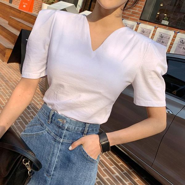 women's t-shirt thin summer t shirt women elasticity korean style woman clothes slim tshirt female casual short sleeve, White
women's t-shirt thin summer t shirt women elasticity korean style woman clothes slim tshirt female casual short sleeve, White