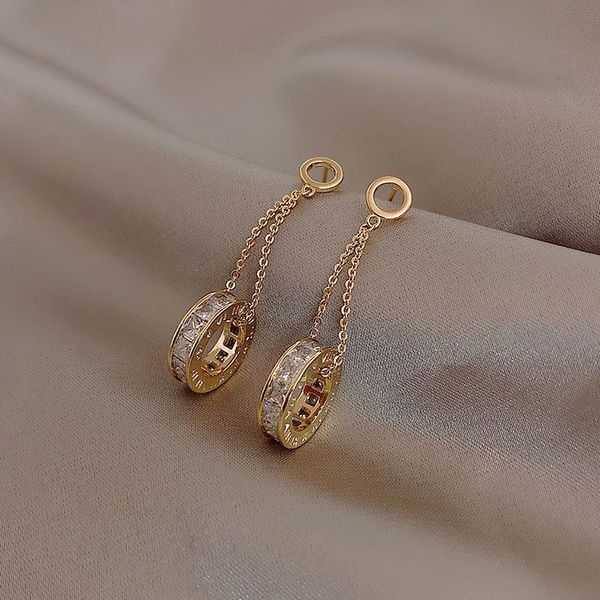 stud fashion high level design zircon circle pendant earrings korean women party elegant drop halloween jewelry, Golden;silver
stud fashion high level design zircon circle pendant earrings korean women party elegant drop halloween jewelry, Golden;silver
