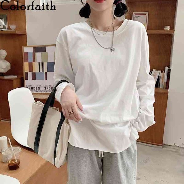colorfaith new women autumn winter t-shirt solid bottoming basic fashionable minimalist style wild lady oversize t2317 210413, White
colorfaith new women autumn winter t-shirt solid bottoming basic fashionable minimalist style wild lady oversize t2317 210413, White