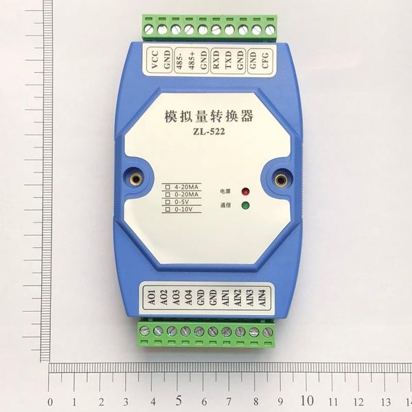smart home control rs232/rs485 serial port to 4 analog outputs, current 4-20ma output, 0-10v output
smart home control rs232/rs485 serial port to 4 analog outputs, current 4-20ma output, 0-10v output