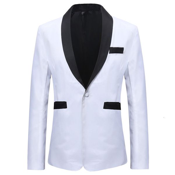 suits & men's blazers spring pure color simple button casual one piece suit, White;black
suits & men's blazers spring pure color simple button casual one piece suit, White;black
