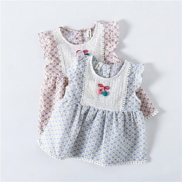 girl's dresses baby girl floral dress, Red;yellow