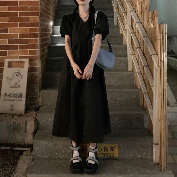 casual dresses french hepburn style black maxi long autumn dress elegant loose young fashion women summer korean japan clothes harajuku jdh7, Black;gray
casual dresses french hepburn style black maxi long autumn dress elegant loose young fashion women summer korean japan clothes harajuku jdh7, Black;gray