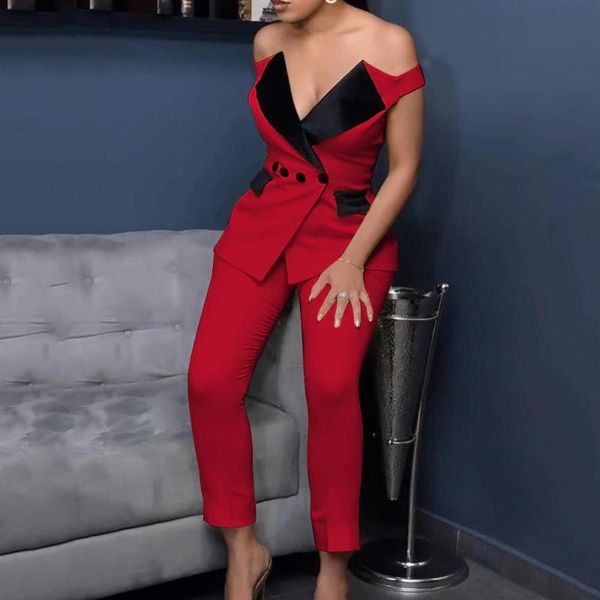 two piece dress sets red slim women fashion slash neck 2021 patchwork blouse long pencil pants office lady female suits, White
two piece dress sets red slim women fashion slash neck 2021 patchwork blouse long pencil pants office lady female suits, White