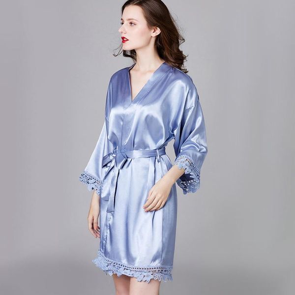women's sleepwear nightgown women bathrobe bride bridesmaid morning gown long-sleeved large size silk household spring summer 2021, Black;red
women's sleepwear nightgown women bathrobe bride bridesmaid morning gown long-sleeved large size silk household spring summer 2021, Black;red