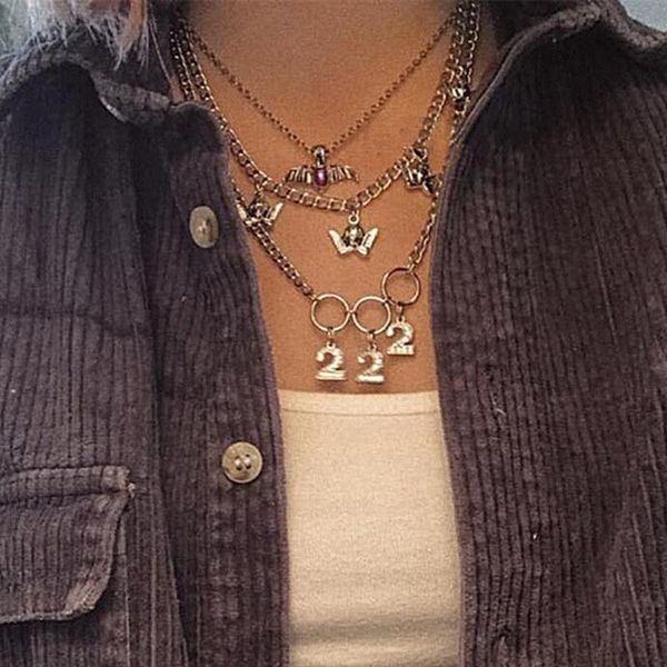 pendant necklaces multi layered cuban nelaces set angel 222 flashing number handmade choker chain women jewelry bijoux femme, Silver
pendant necklaces multi layered cuban nelaces set angel 222 flashing number handmade choker chain women jewelry bijoux femme, Silver