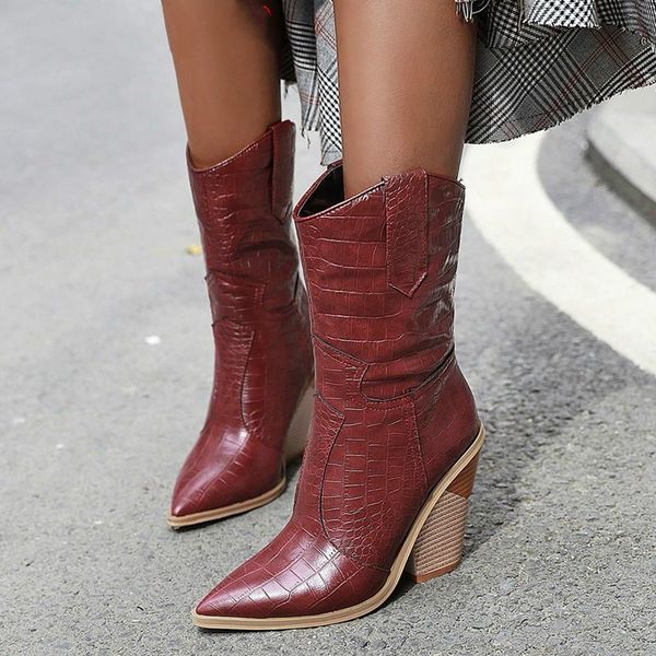 boots winter fashion mid calf outside warm super high heels pointed toe women shoes drop size 34-45, Black
boots winter fashion mid calf outside warm super high heels pointed toe women shoes drop size 34-45, Black