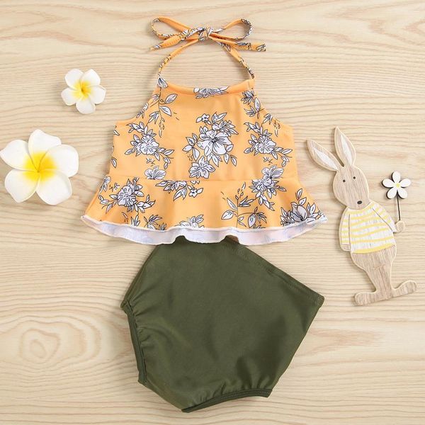 one-pieces toddler baby girls swimwear two piece girls' floral printed bikini suit sleeveless halter swimsuit swim trunk kids beach bat, Black
one-pieces toddler baby girls swimwear two piece girls' floral printed bikini suit sleeveless halter swimsuit swim trunk kids beach bat, Black