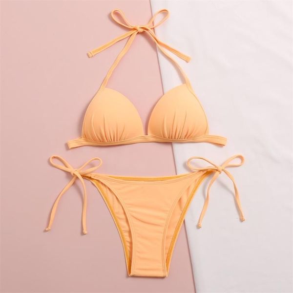women's swimwear 2021 two piece swimsuit women solid bikini set side bandage summer backless bathing suit tankini #zq, White;black
women's swimwear 2021 two piece swimsuit women solid bikini set side bandage summer backless bathing suit tankini #zq, White;black
