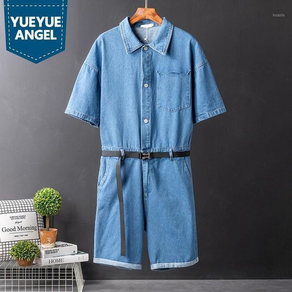 men's jeans summer men short sleeve denim cargo jumpsuits loose fit straight shorts light blue knee length pants casual overalls male s
men's jeans summer men short sleeve denim cargo jumpsuits loose fit straight shorts light blue knee length pants casual overalls male s