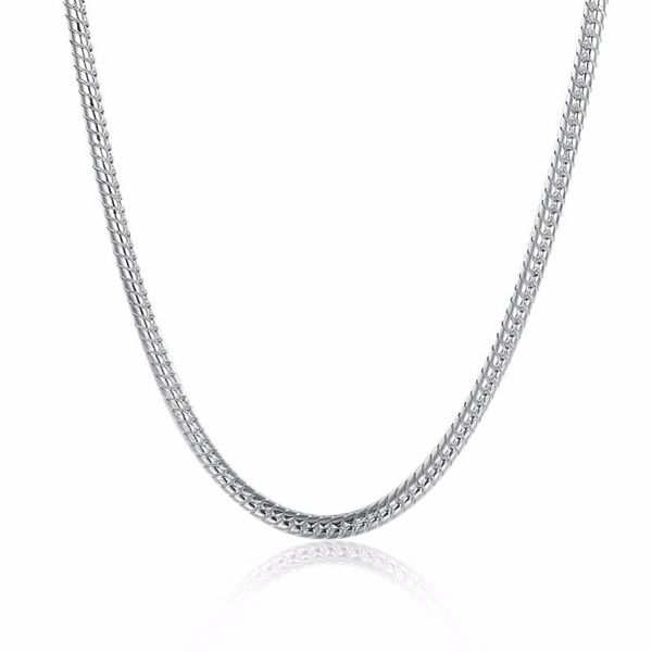 sterling silver jewelry men 4mm serpentine necklace 2 simple express delivery chains