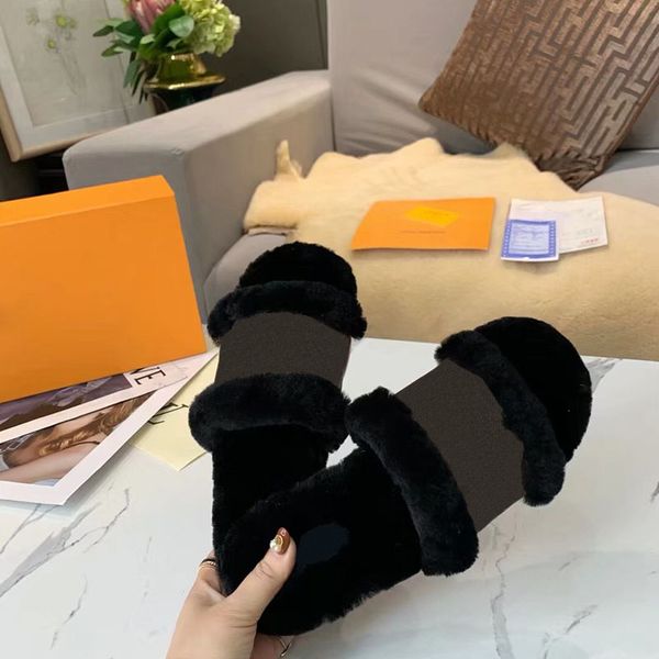 5 colors women fur slippers vintage designer letter printed home shoes ins travel portable slipper, Black
5 colors women fur slippers vintage designer letter printed home shoes ins travel portable slipper, Black