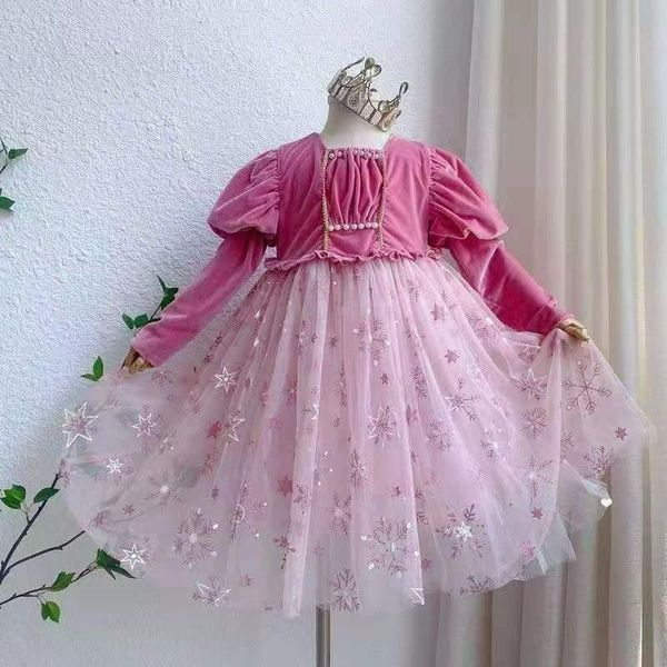 girl's dresses kids velvet for girls 2021 autumn fashion baby long sleeve beading mesh princess christmas dress children's clothin, Red;yellow
girl's dresses kids velvet for girls 2021 autumn fashion baby long sleeve beading mesh princess christmas dress children's clothin, Red;yellow