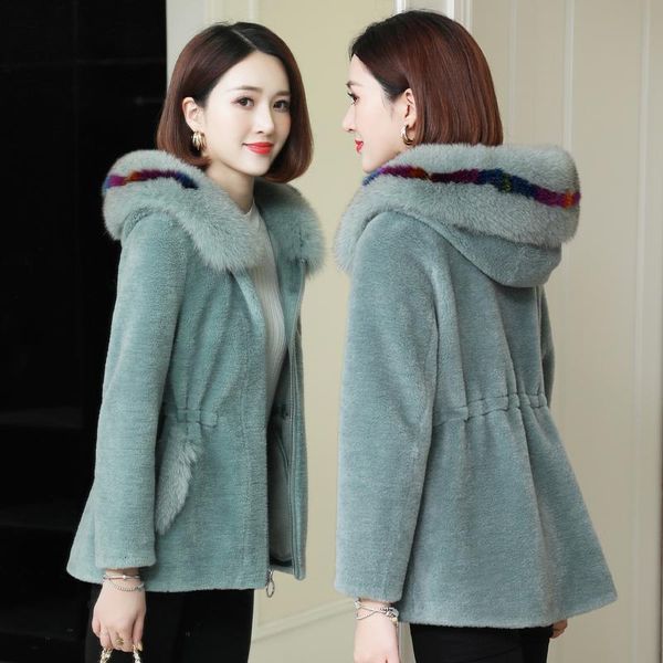 women's fur & faux coat women hooded autumn real winter jacket collar korean sheep shearing 100% wool coats jackets 919101 kj3403 pdx3, Black
women's fur & faux coat women hooded autumn real winter jacket collar korean sheep shearing 100% wool coats jackets 919101 kj3403 pdx3, Black