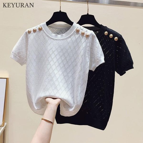 women's sweaters summer knitted pullovers for women o neck hollow out short sleeve ice silk lion button solid white black
women's sweaters summer knitted pullovers for women o neck hollow out short sleeve ice silk lion button solid white black
