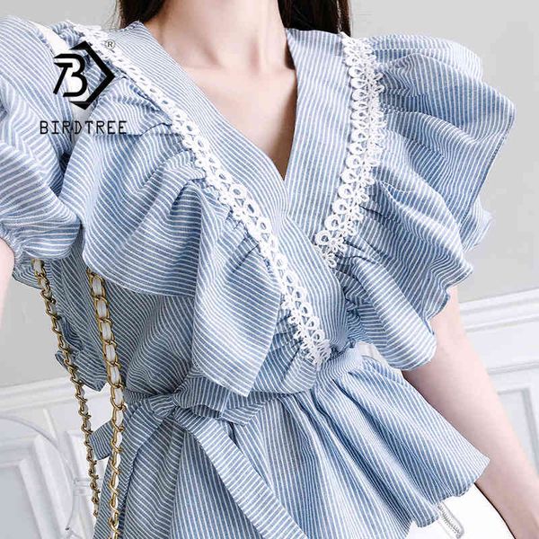 summer women's korean sweet lace patchwork striped cropped blouse puff sleeve v neck ruffle elegant with sashes t13003x 210416, White
summer women's korean sweet lace patchwork striped cropped blouse puff sleeve v neck ruffle elegant with sashes t13003x 210416, White