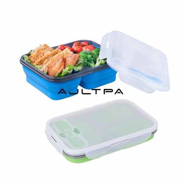 40pcs/lot portable lunch box silicone foldable large capacity 3 grid folding green factory wholesale dinnerware sets
40pcs/lot portable lunch box silicone foldable large capacity 3 grid folding green factory wholesale dinnerware sets