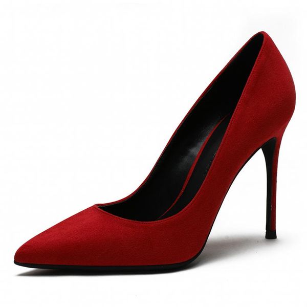 dress shoes spring summer women pumps pointed toe kid suede 10cm thin heel footwear big size 32-42 ladies high heels a0029, Black
dress shoes spring summer women pumps pointed toe kid suede 10cm thin heel footwear big size 32-42 ladies high heels a0029, Black