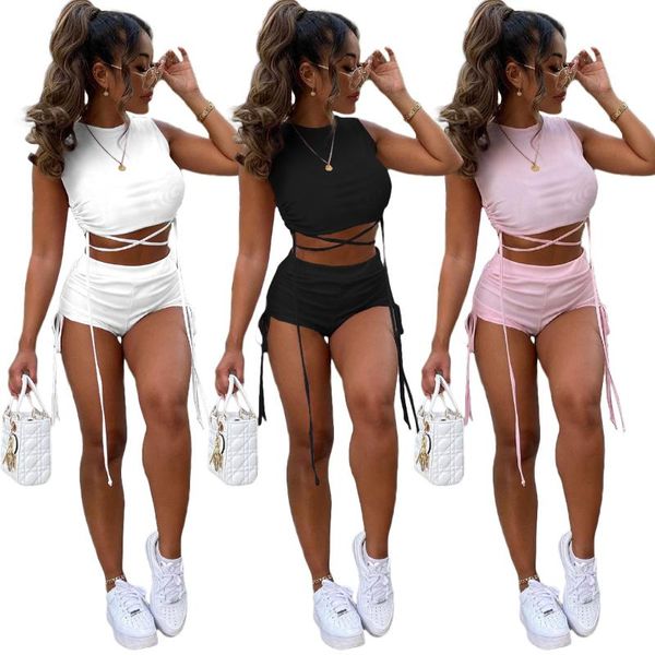 women's tracksuits s-2xl fashion sport two piece set women summer casual lace solid color sleeveless and shorts wholesale drop, Gray
women's tracksuits s-2xl fashion sport two piece set women summer casual lace solid color sleeveless and shorts wholesale drop, Gray