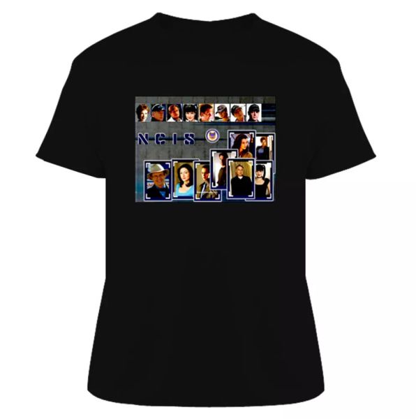 ncis mark harmon tv navy fan t shirt, White;black