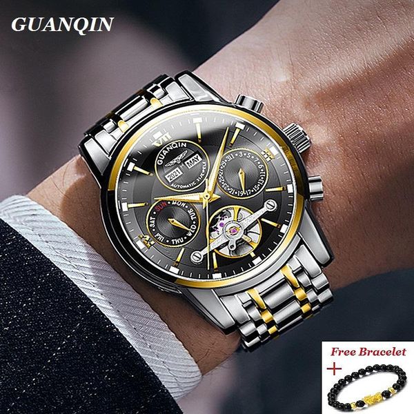 brand guanqin watch men automatic mechanical clock male calendar luminous hands tourbillon hour waterproof dropship wristwatches, Slivery;brown
brand guanqin watch men automatic mechanical clock male calendar luminous hands tourbillon hour waterproof dropship wristwatches, Slivery;brown