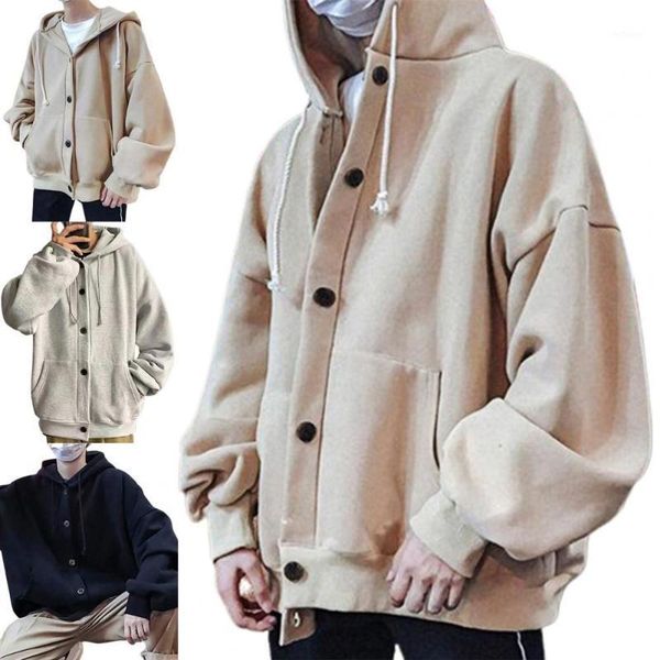 men's jackets men coat solid color warm elastic cuff hooded fashion male loose single-breasted jacket for autumn winter college style c, Black;brown
men's jackets men coat solid color warm elastic cuff hooded fashion male loose single-breasted jacket for autumn winter college style c, Black;brown