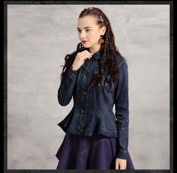 women's jackets women jacket 2021 boho denim female coat turn-down collar single breasted asymmetrical b9290 casaco girl clothing, Black;brown
women's jackets women jacket 2021 boho denim female coat turn-down collar single breasted asymmetrical b9290 casaco girl clothing, Black;brown