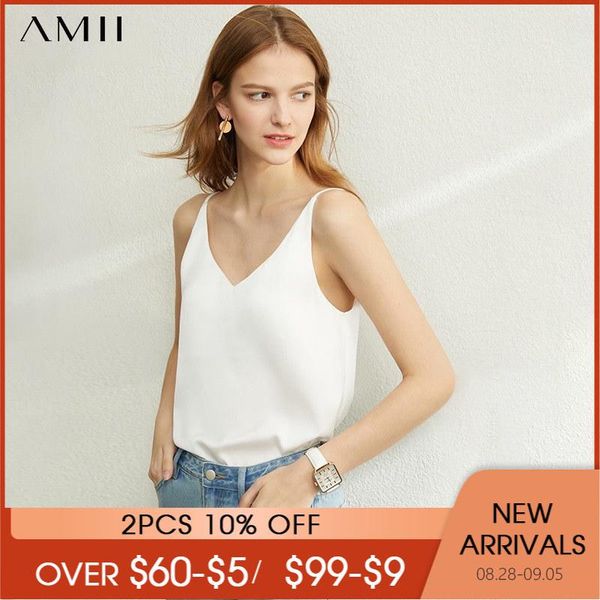 women's tanks & camis amii minimalism tank for women casual v neck sleeveless vest fashion summer loose chiffon camisole female 121600, White
women's tanks & camis amii minimalism tank for women casual v neck sleeveless vest fashion summer loose chiffon camisole female 121600, White