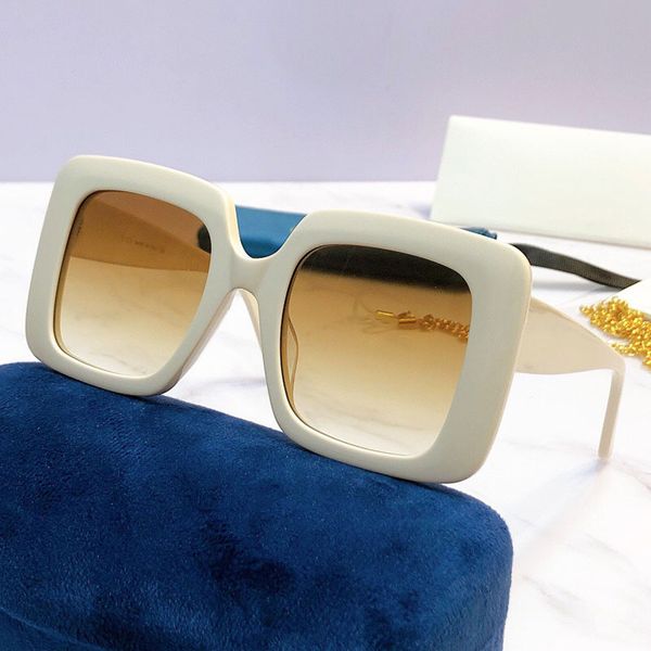 2021ss womens luxury sunglasses 0896 classic square plate frame fashion simple style woman designer glasses uv400 protection with metal chai, White;black
2021ss womens luxury sunglasses 0896 classic square plate frame fashion simple style woman designer glasses uv400 protection with metal chai, White;black