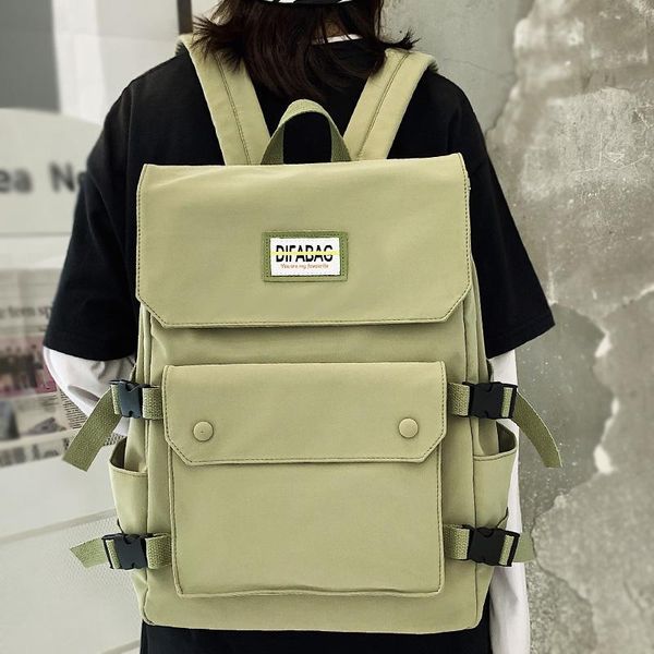 large capacity insert buckle waterproof nylon women backpack lovers flip over schoolbags travel
large capacity insert buckle waterproof nylon women backpack lovers flip over schoolbags travel