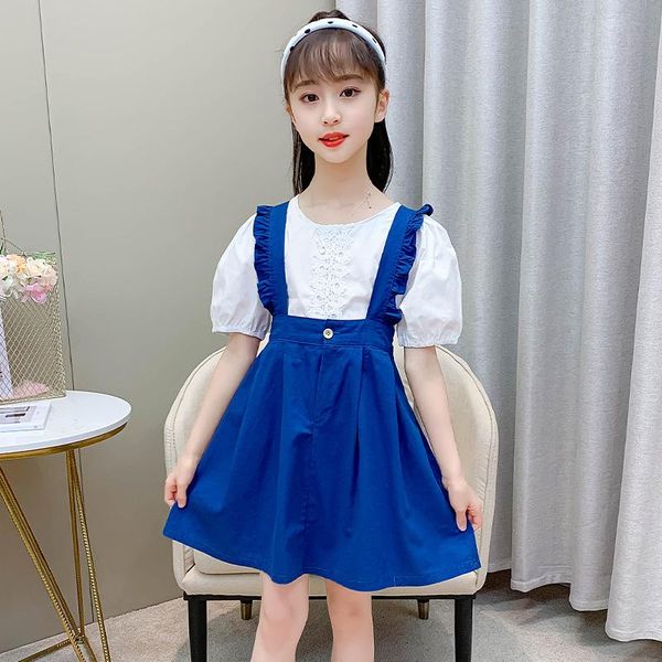 to 14 years big girls clothing sets two piece children set casual fashion girl clothes suit blouses and skirts kids blue, White
to 14 years big girls clothing sets two piece children set casual fashion girl clothes suit blouses and skirts kids blue, White