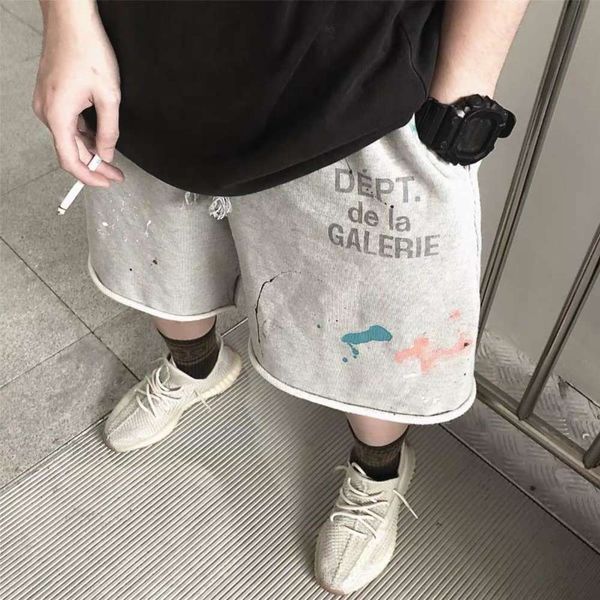 high street retro handmade splash ink bronzing letters printed shorts pants men and women the same paragraph men's, White;black
high street retro handmade splash ink bronzing letters printed shorts pants men and women the same paragraph men's, White;black