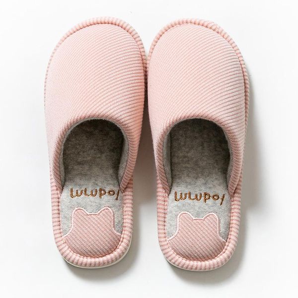 women stripe print slipper shoes winter warm home cotton female cartoon lovely antiskid household slippers, Black
women stripe print slipper shoes winter warm home cotton female cartoon lovely antiskid household slippers, Black