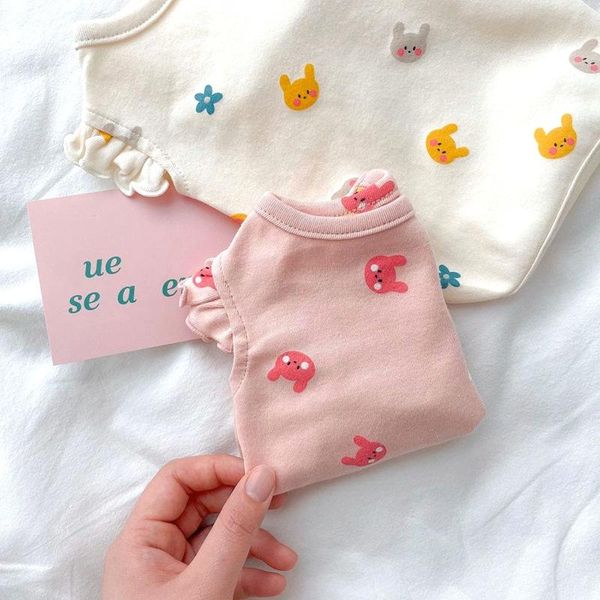 dog apparel summer thin pet clothes for small dogs cats clothing cute print cat bear bomei teddy chihuahua supplies