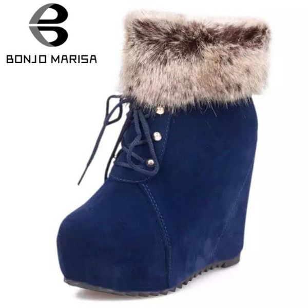 boots bonjomarisa ladies solid zipper cross tied platform women wedges thick fur comfy winter shoes woman, Black
boots bonjomarisa ladies solid zipper cross tied platform women wedges thick fur comfy winter shoes woman, Black