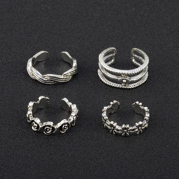 12pcs summer beach vacation knuckle foot ring set open toe rings for women girls adjustable jewellery wholesale gift, Silver
12pcs summer beach vacation knuckle foot ring set open toe rings for women girls adjustable jewellery wholesale gift, Silver