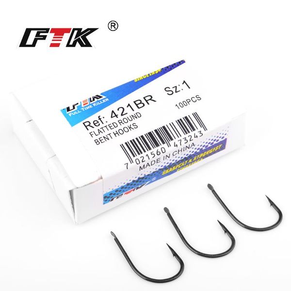 100pcs/lot flatted round barbed hook 421br size1#-size8# fishing hooks jig carp anzol fishhook tackle
100pcs/lot flatted round barbed hook 421br size1#-size8# fishing hooks jig carp anzol fishhook tackle