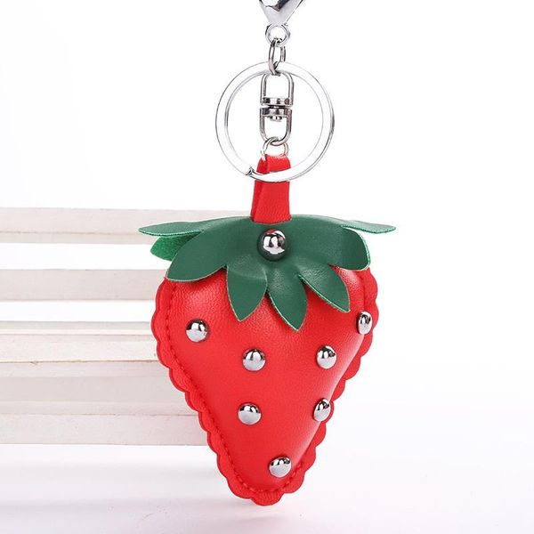 keychains metal pu strawberry key chains with rivet women car purse bag pendant keychain summer leather keyring handbag charm gifts, Silver
keychains metal pu strawberry key chains with rivet women car purse bag pendant keychain summer leather keyring handbag charm gifts, Silver