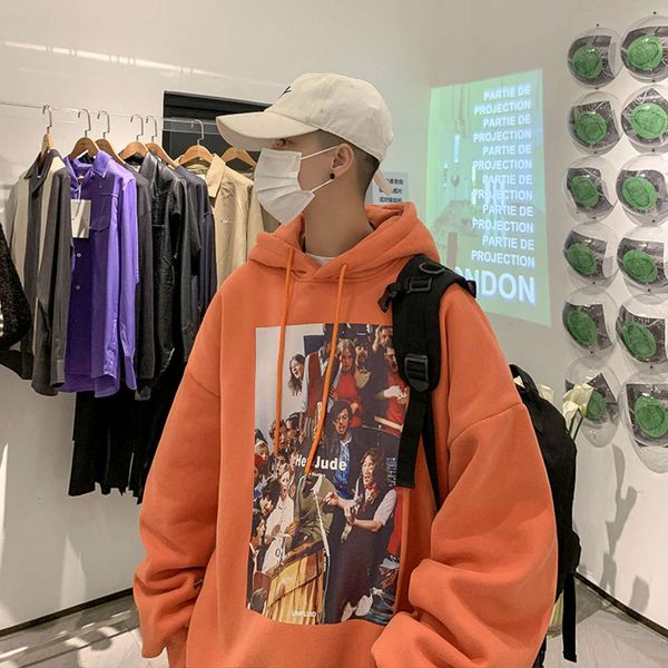 american casual men's hoodie sweater hiphop loose trendy street hip hop autumn coat, Black
american casual men's hoodie sweater hiphop loose trendy street hip hop autumn coat, Black