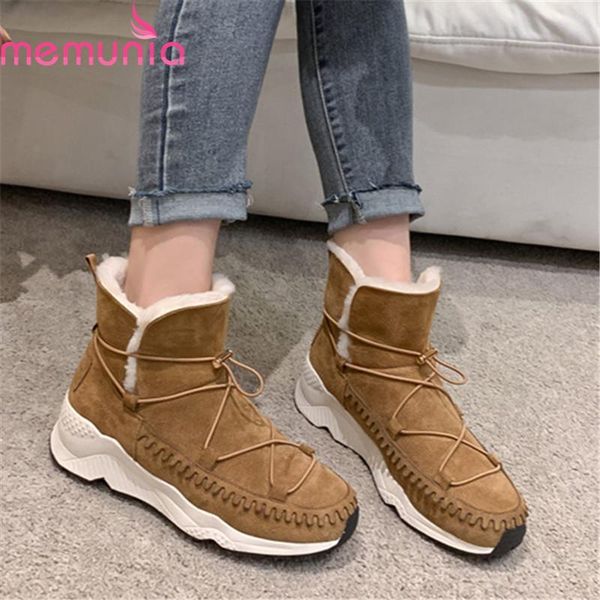 boots memunia 2021 arrival fashion snow comfortable flat heel round toe winter cow suede ankle, Black
boots memunia 2021 arrival fashion snow comfortable flat heel round toe winter cow suede ankle, Black