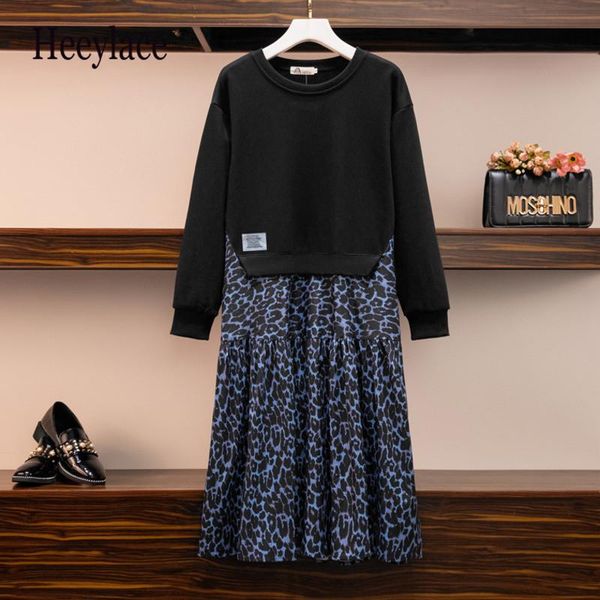 casual dresses plus size women autumn winter leopard patchwork long sleeve sweatshirt streetwear o neck velvet vestidos, Black;gray
casual dresses plus size women autumn winter leopard patchwork long sleeve sweatshirt streetwear o neck velvet vestidos, Black;gray